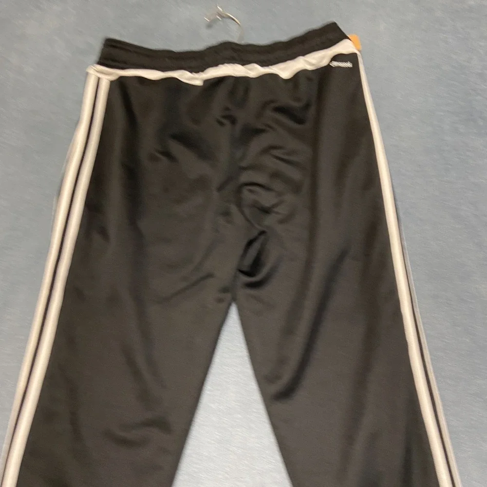 Adidas Climacool Track Pants Mens XL Black White Logo 3 Stripes Tapered Leg Yoga